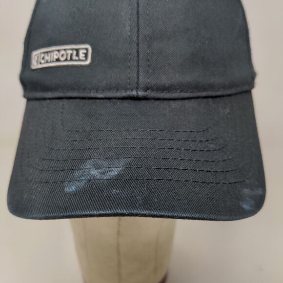 Chipotle Men's Strapback Employee Uniform Hat Black Embroidered Logo - Picture 5 of 12